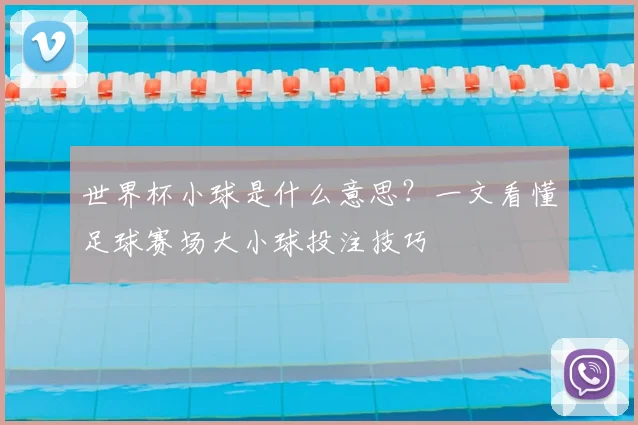世界杯小球是什么意思？一文看懂足球赛场大小球投注技巧